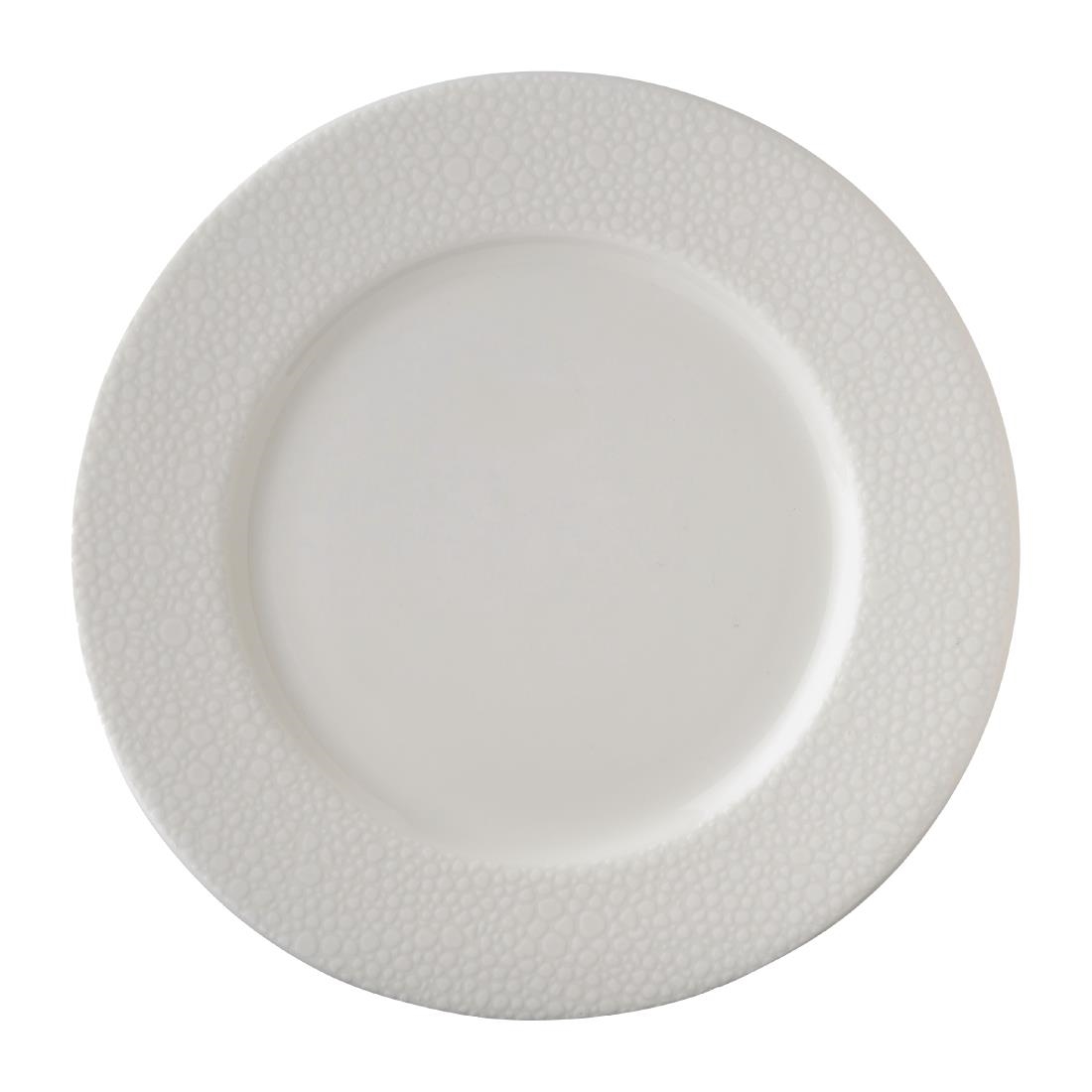 Royal Crown Derby Effervesce White Flat Rim Plate 156mm (Pack of 6)