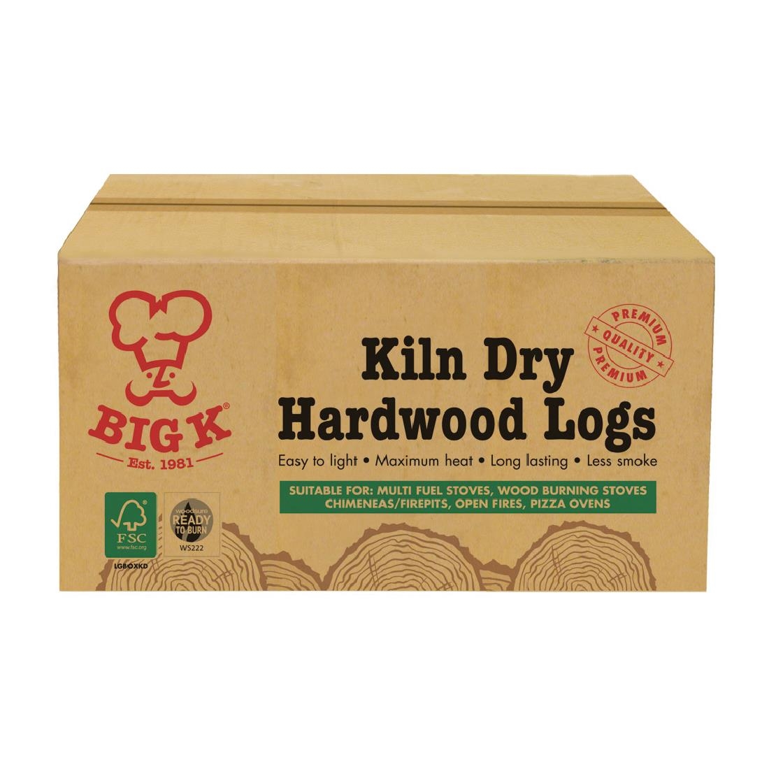 Big K Kiln Dry Hardwood Logs FSC Box 8Kg
