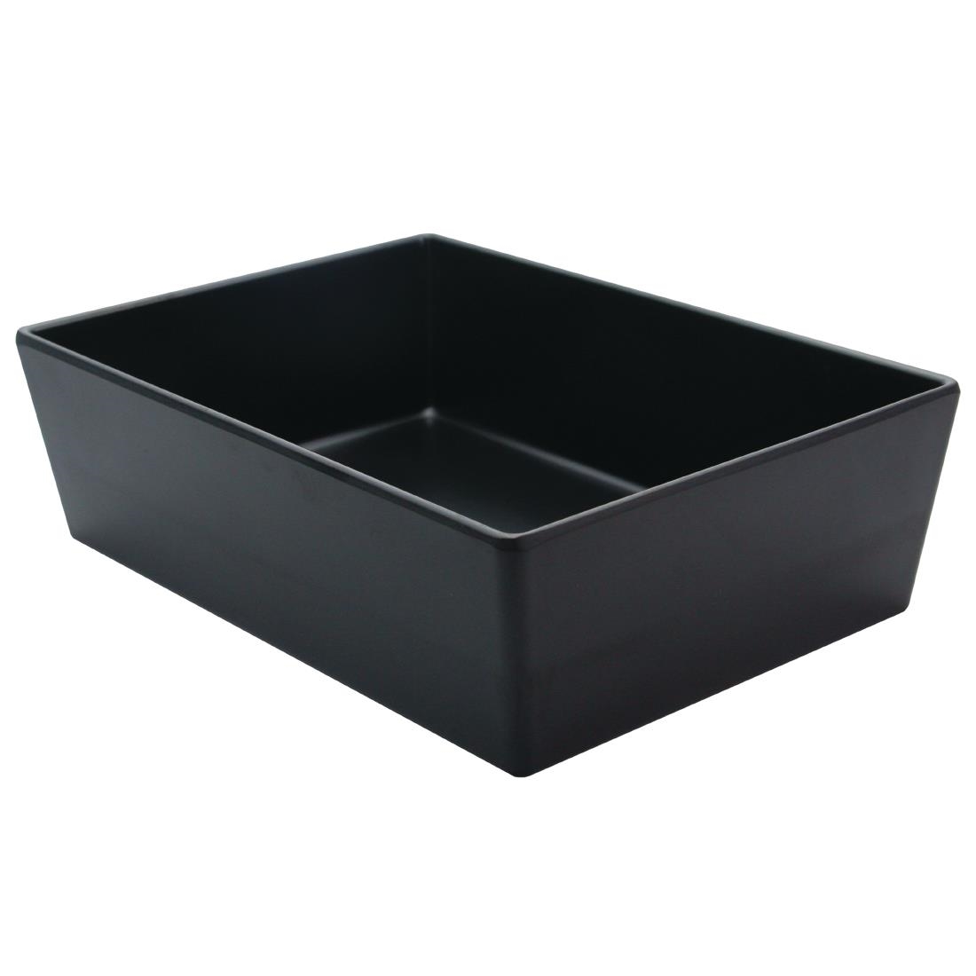 Creative Melamine Salad Boxes Black 205x145x60mm (Pack of 6)