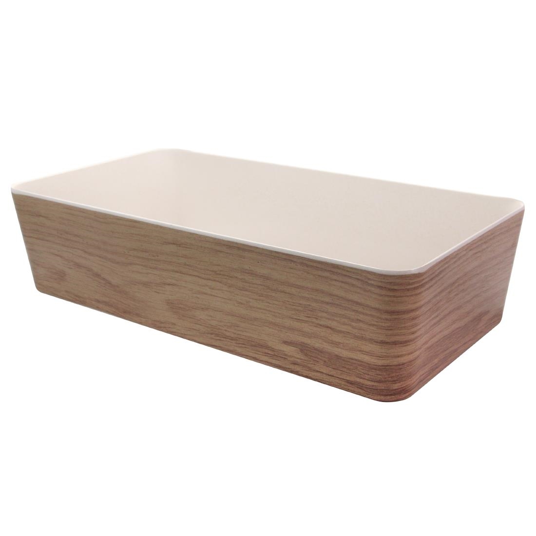 Creative Melamine Bento Box Outer Box Light Oak 348x180x78mm (Pack of 3)