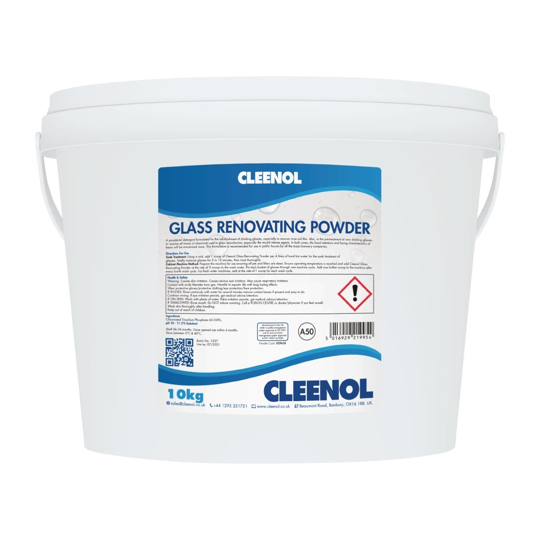 Cleenol Warewasher Glass Renovating Powder 10kg