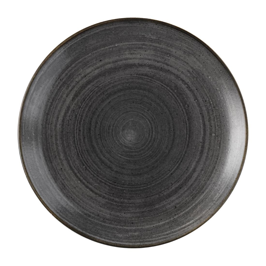 Churchill Stonecast Raw Evolve Coupe Plate Black 286mm (Pack of 12)