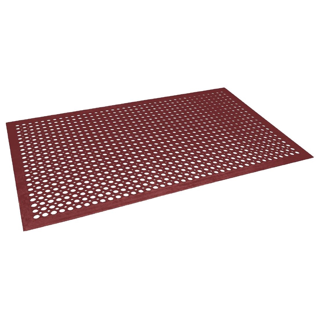 Jantex Rubber Anti Fatigue Mat Red