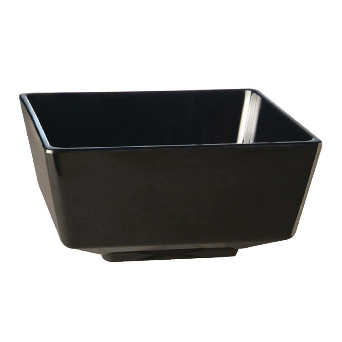 APS Float Black Square Bowl 10in