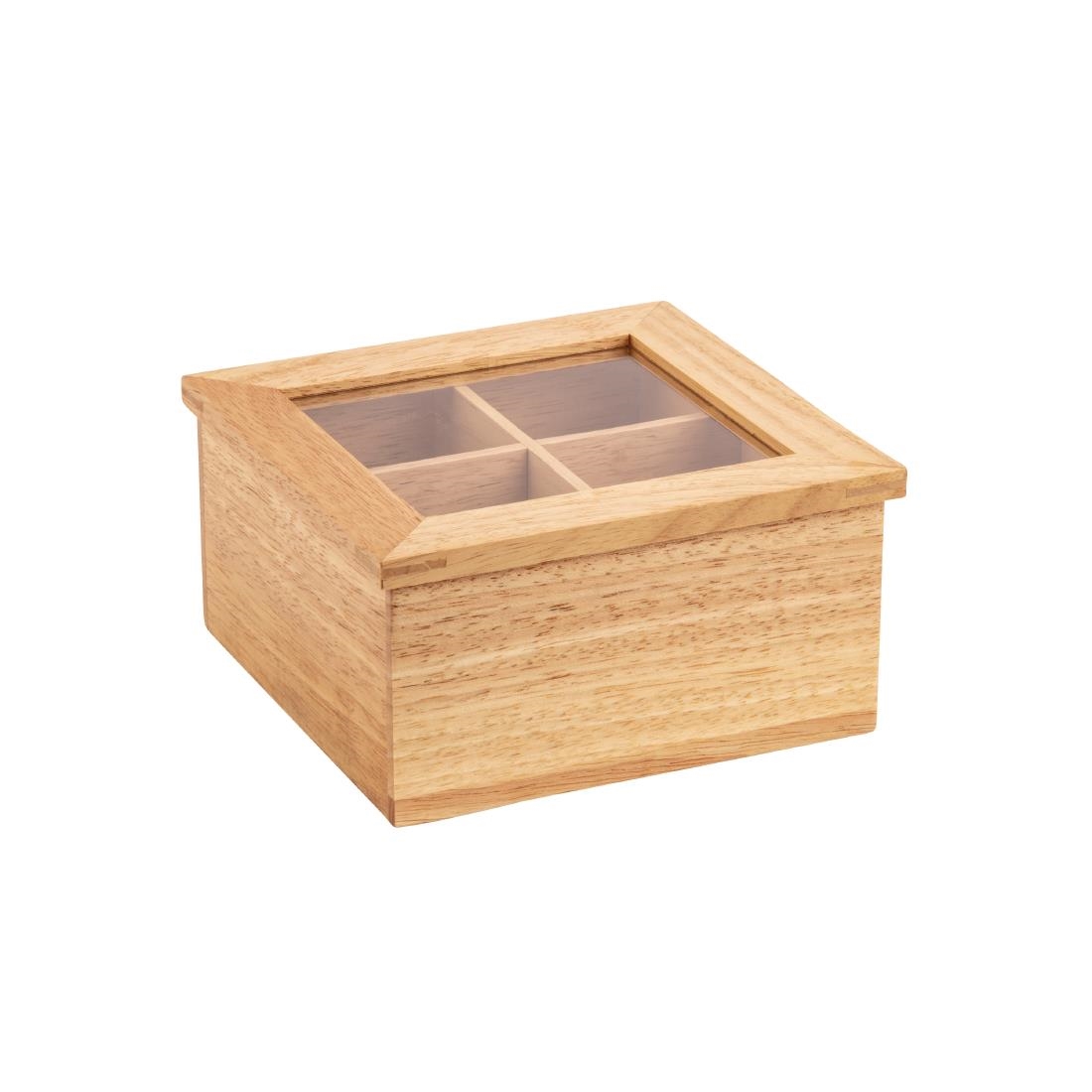 Olympia Mini Hevea Wood Tea Box