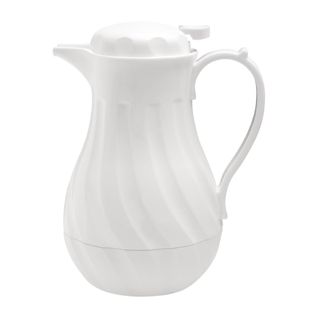 Olympia Insulated Swirl Jug White 2Ltr