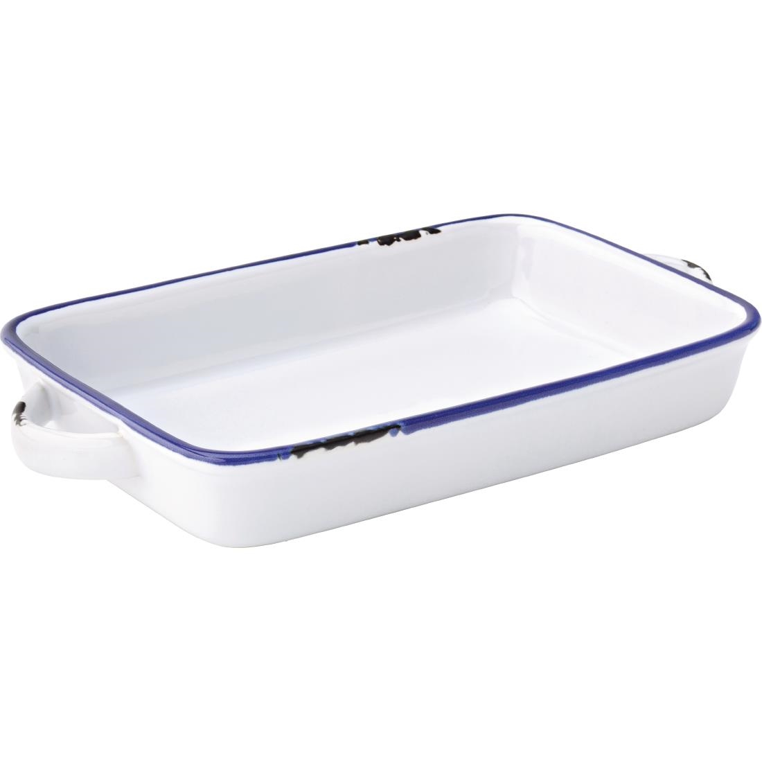 Utopia Avebury Blue Large Rectangular Dish 220mm (Pack of 12)