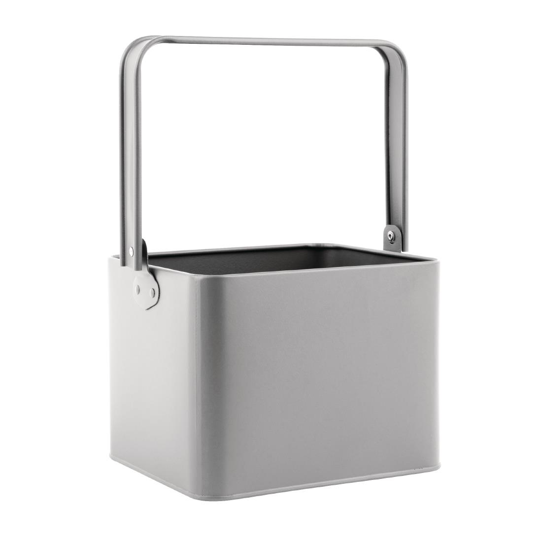 Olympia Galvanised Table Tidy Grey