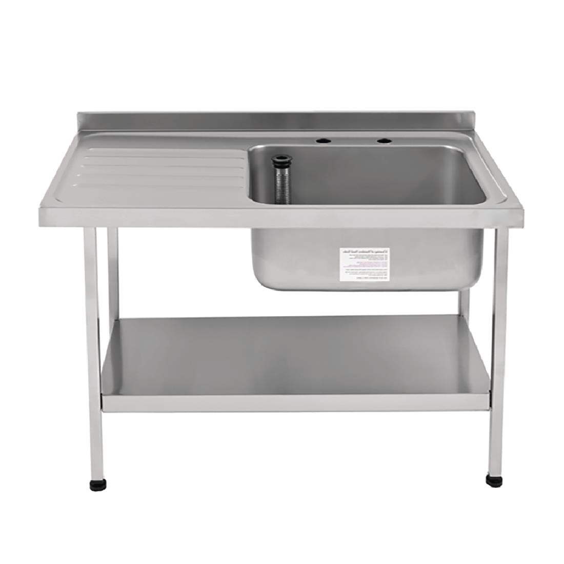 KWC DVS Self Assembly Stainless Steel Sink Left Hand Drainer 1200x650mm