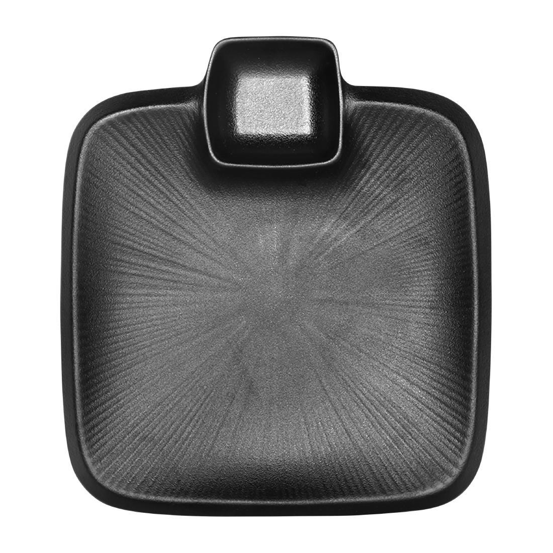 Steelite Hermosa Black Square Chip and Dip Pots 229x203mm (Pack of 6)