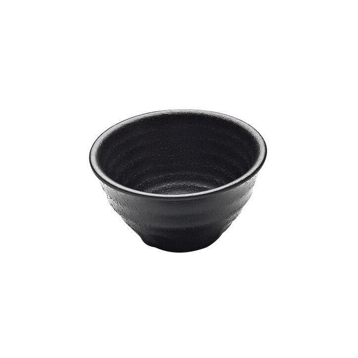Zen Black Bowl 9.5 x 5.1cm 12cl (3 3/4 x 2 4 1/4oz) - 6834EL093 (Pack of 6)