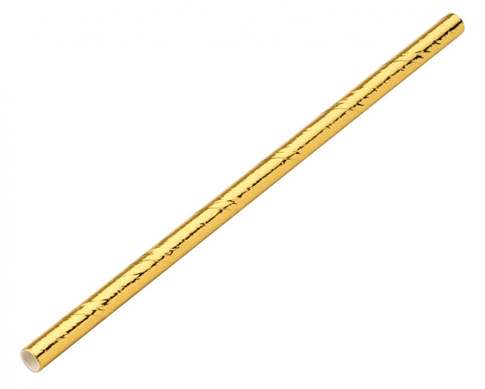 Paper Gold Cocktail Straw 5.5